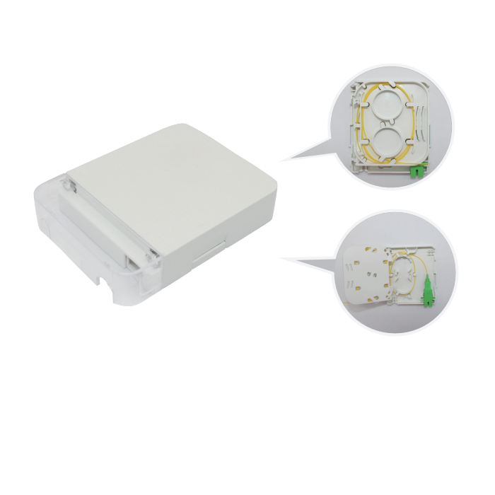 Flip-top fiber optic box simplex